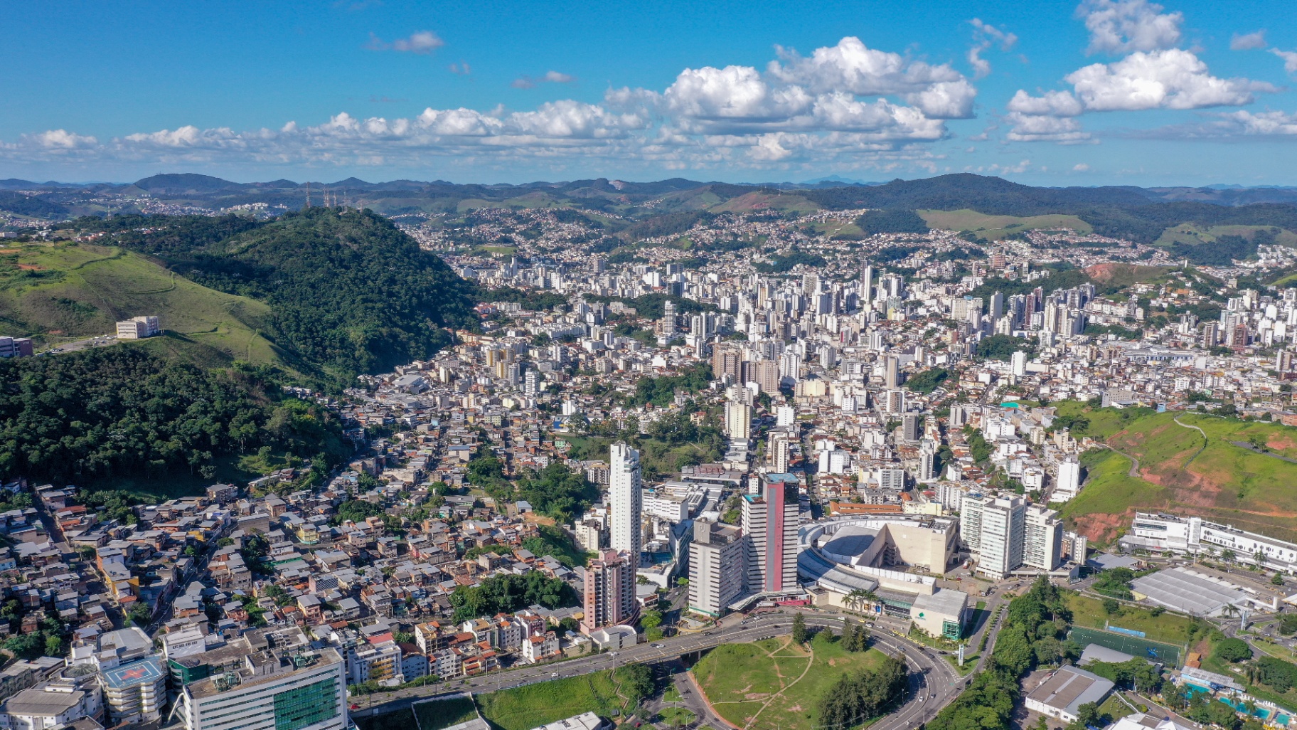 Vista aérea do Centro de Juiz de Fora